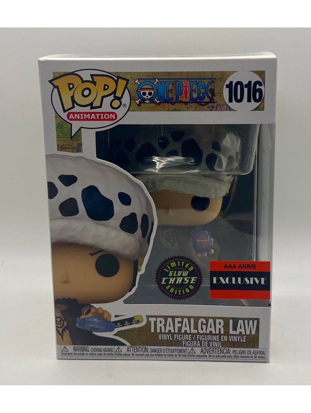 Funko Pop! One Piece Trafalgar Law #1016 GITD Limited Chase Edition AAA Excl